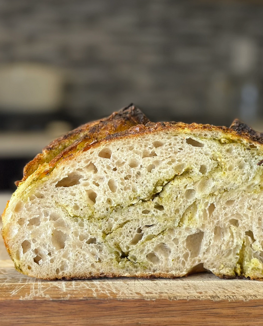 Pesto Parmesan Sourdough